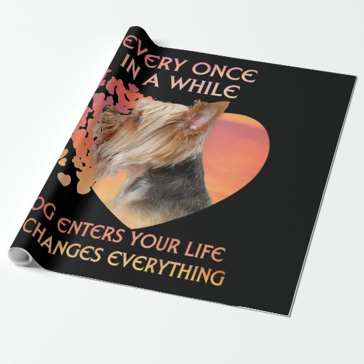 Elke keer een keer een hond in Yorkshire Lover Cadeaupapier (Uitgerold)