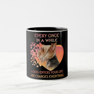 Elke keer een keer een hond in Yorkshire Lover Tweekleurige Koffiemok