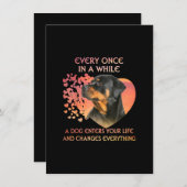 Elke keer in A terwijl een hond uw rottweiler inga Bedankkaart (Voorkant / Achterkant)