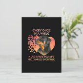 Elke keer in A terwijl een hond uw rottweiler inga Bedankkaart (Staand voorkant)