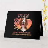 Elke keer in één keer een welsh Springer Spaniel E Kaart (Gele Bloem)