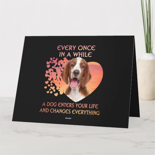 Elke keer in één keer een welsh Springer Spaniel E Kaart (Achterkant)