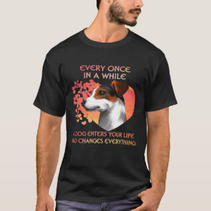 Elke keer in één keer komt een hond Jack Russell T-shirt