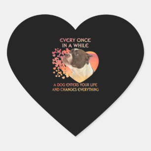 Elke keer in een tijd dat een hond je leven ingaat hart sticker