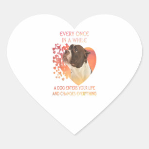 Elke keer in een tijd dat een hond je leven ingaat hart sticker
