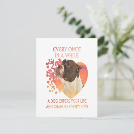 Elke keer in een tijd dat een hond je leven ingaat kaart (Staand voorkant)