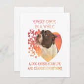 Elke keer in een tijd dat een hond je leven ingaat kaart (Voorkant / Achterkant)