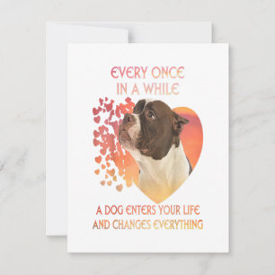 Elke keer in een tijd dat een hond je leven ingaat kaart