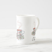 Elke keer is de theetijd — theeslogan porselein kop (Voorkant rechts)