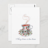 Elke keer is de tijd thee briefkaart (Voorkant / Achterkant)