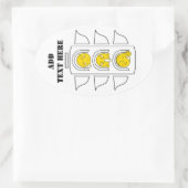 Elke keer_ ovale sticker (Tas)