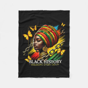 Elke keten doorbreken Black History Month Vrouwen Fleece Deken