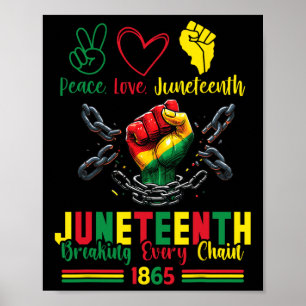 Elke keten doorbreken sinds 1865 Vrede Liefde June Poster
