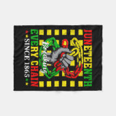 Elke keten sinds 1865 Vrouwen Mannen Juneteenth Fr Fleece Deken (Voorkant (Horizontaal))