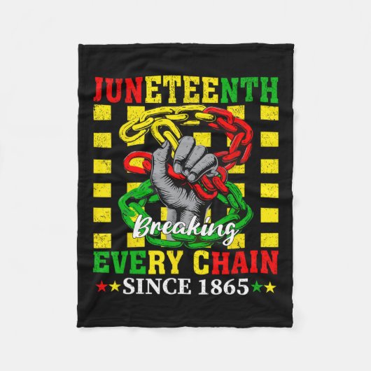 Elke keten sinds 1865 Vrouwen Mannen Juneteenth Fr Fleece Deken (Voorkant)