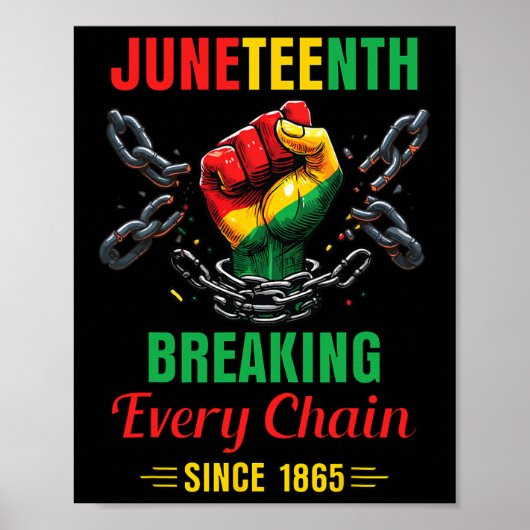 Elke keten sinds 1865 Vrouwen Mannen Juneteenth Vr Poster (Voorkant)