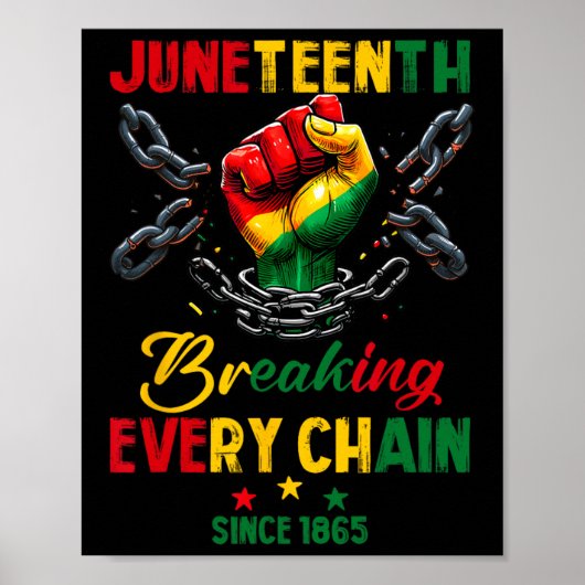 Elke keten sinds 1865 Vrouwen Mannen Juneteenth Vr Poster (Voorkant)