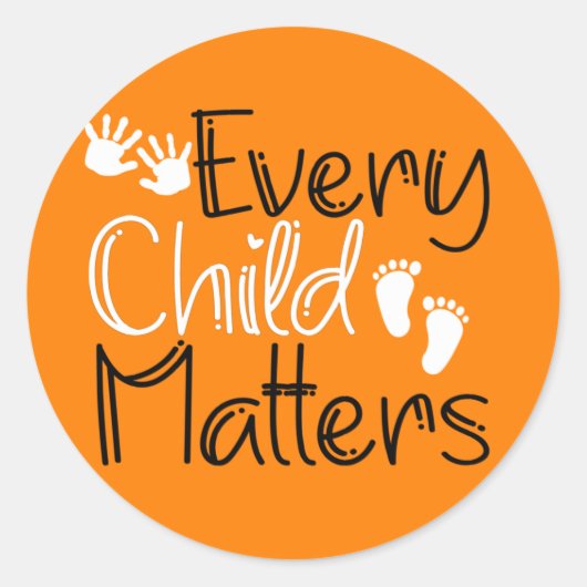 Elke kinderzaak, Oranje Oranje dag Ronde Sticker (Voorkant)