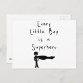 elke kleine jongen is een superheld briefkaart (Voorkant / Achterkant)