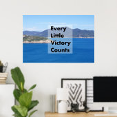 Elke kleine overwinning telt poster (Thuiskantoor)