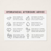 Elke kleur Aangepaste Logo HydraFaciale Aftercare  Visitekaartje (Achterkant)