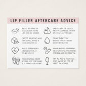 Elke kleur Aangepaste Logo Lip Filler Aftercare Ka Visitekaartje (Achterkant)
