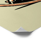 Elke kleur aap op schommelend paard poster (Hoek)