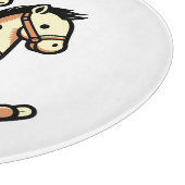 Elke kleur aap op schommelend paard snijplank (Hoek)