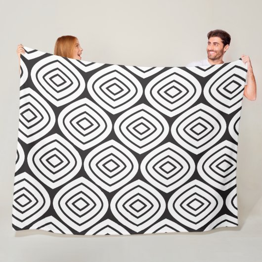 Elke kleur Abstract Diamond MCM Pattern Fleece Deken (In situ)