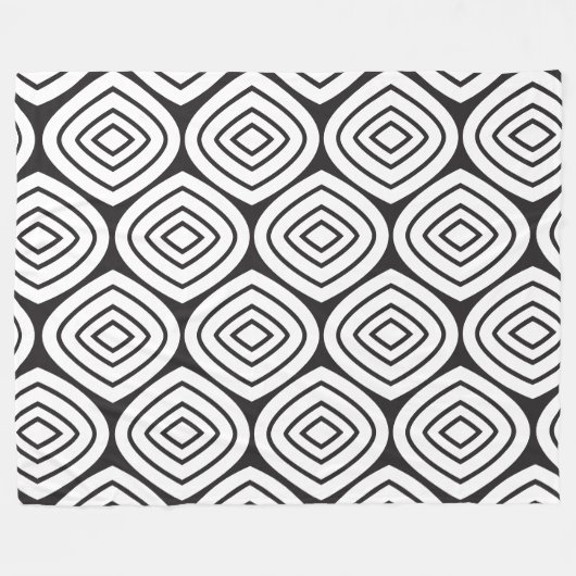 Elke kleur Abstract Diamond MCM Pattern Fleece Deken (Voorkant (Horizontaal))