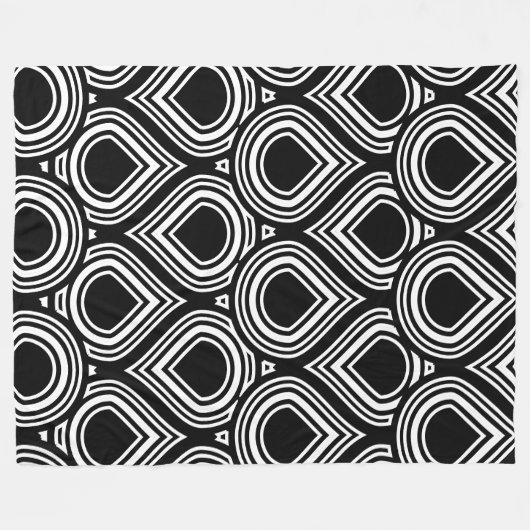 Elke kleur Abstract Teardrop MCM Pattern Fleece Deken (Voorkant (Horizontaal))