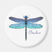 Elke kleur Achtergrond Dragonfly Magnet (Voorkant)