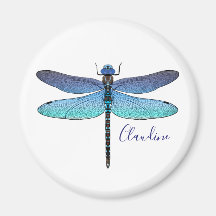 Elke kleur Achtergrond Dragonfly Magnet