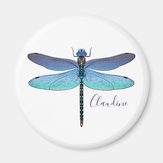 Elke kleur Achtergrond Dragonfly Magnet (Voorkant)