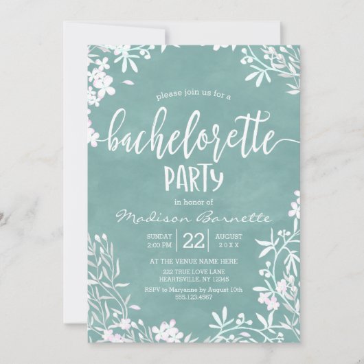 Elke kleur achtergrond vrijgezellenfeest uitnodigi kaart (Voorkant)