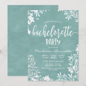 Elke kleur achtergrond vrijgezellenfeest uitnodigi kaart (Voorkant / Achterkant)