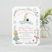 ELKE KLEUR - Alice in Wonderland Baby shower Kaart (Staand voorkant)