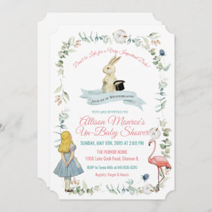 ELKE KLEUR - Alice in Wonderland Baby shower Kaart