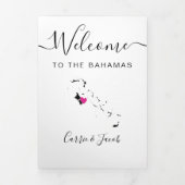 Elke kleur Bahamas Trouwtas Welkom Route Drieluik Programma (Cover)