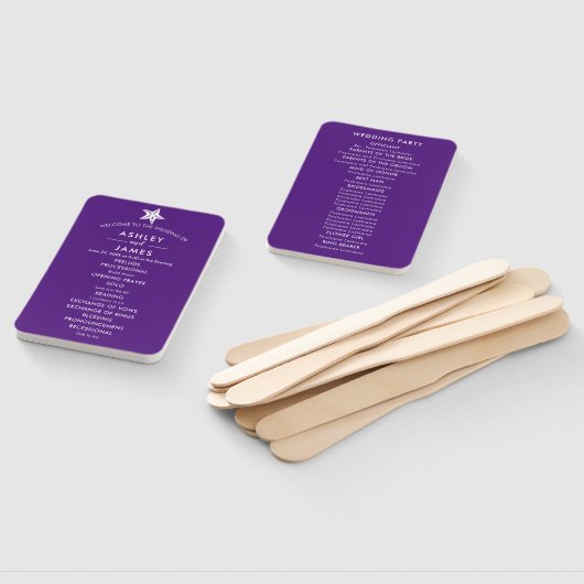 Elke kleur Beach bruiloft programma Fan met zeeste Handwaaier (Niet-gemonteerd)