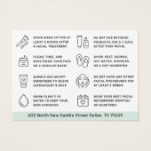 Elke kleur Blauwgroen nazorginstructies voor het g Visitekaartje (Achterkant)