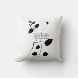ELKE KLEUR! Bloed en water - Poëzie Kussen