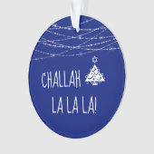 Elke kleur Challah La La Christmas Chanoeka Blauw Ornament (voorkant)
