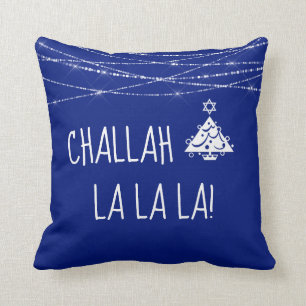 Elke kleur Challah La La La Christmas Chanoeka Kussen