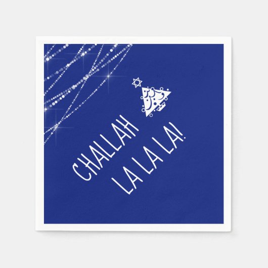 Elke kleur Chrismukkah Tree Schattige Challah La L Servet (Voorkant)