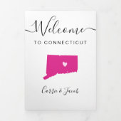 Elke kleur Connecticut bruiloft welkom route Drieluik Programma (Cover)