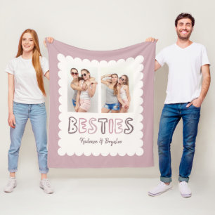 Elke Kleur Cute 2 Foto Beste Vriendin BFF's Fleece Deken