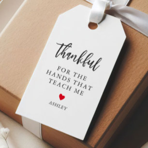 Elke kleur die ik dankbaar ben voor de handen die  cadeaulabel