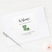 Elke Kleur die Louisiana Weddenschap Welkomsttas o Vierkante Sticker (Envelop)
