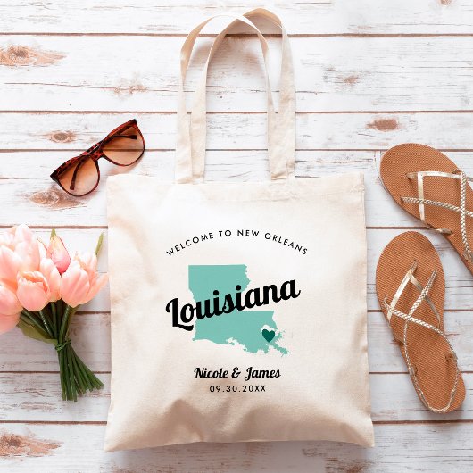 elke kleur die Louisiana wegtrouwt, welkomsttas, Tote Bag